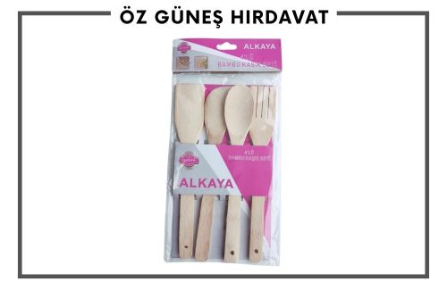 ALKAYA BAMBU 4 LÜ KAŞIK SETİ ALK-1561*160