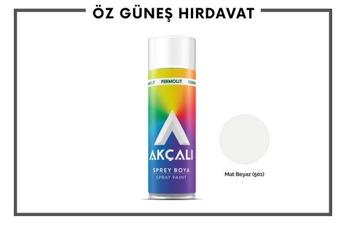 AKÇALI SPREY BOYA MAT BEYAZ (501)*12